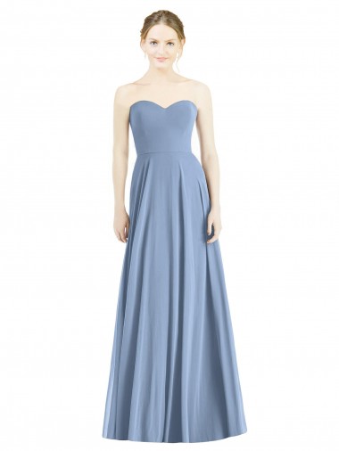 Strapless Sweetheart Chiffon Bridesmaid Dress UK