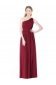 One Shoulder Full Length Long Chiffon Bridesmaid Dress. UK