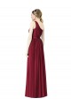 One Shoulder Full Length Long Chiffon Bridesmaid Dress. UK