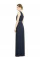 Full-Length V-Neck Lux Chiffon Bridesmaid Dress with V-Back UK