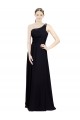 Sweetheart Chiffon Bridesmaid Dress with Beaded One Shoulder Strap UK