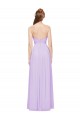 Strapless Mermaid Chiffon Bridesmaid Dress WITH High Side Slit and Ruffles UK