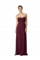 Floor Length Chiffon Bridesmaid Dress with Sweetheart Neckline UK