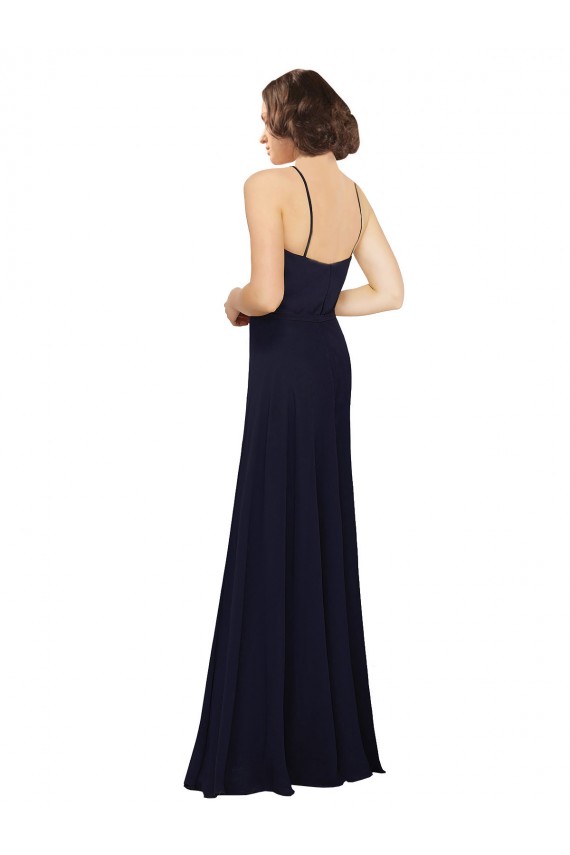 Chiffon Bridesmaids Dress with Scoop Neckline UK