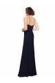 Chiffon Bridesmaids Dress with Scoop Neckline UK