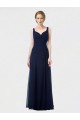 Long Chiffon Bridesmaid Dress with Sweetheart Neckline and Shoulder Straps UK