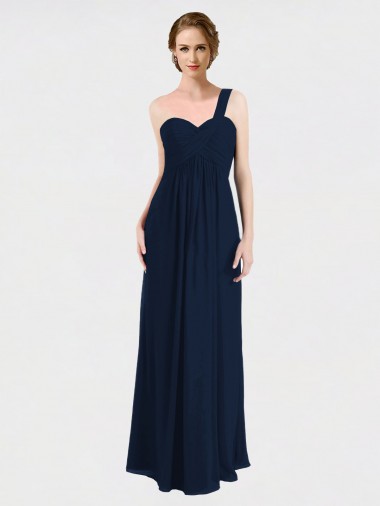 Full Length Long Chiffon Bridesmaid Gown with Sweetheart Neckline UK