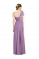 Flutter Sleeves One Shoulder Long Chiffon Bridesmaid Dress UK