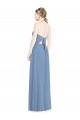 Halter Neck Tie Back Long Chiffon Bridesmaid Dress UK