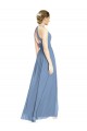 Open Back Long Chiffon Halter Bridesmaid Dress UK