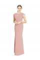 Chiffon Cap Sleeves Long Bridesmaid Dress with Keyhole UK