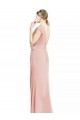 Chiffon Cap Sleeves Long Bridesmaid Dress with Keyhole UK