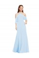 Chiffon Halter Neck Bridesmaids Dress with Flounced Neckline UK