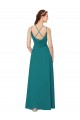 Simple Chiffon Bridesmaid Dress with High Halter Neckline UK