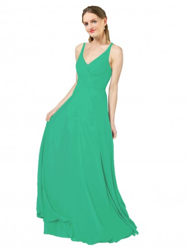 Classic Chiffon Bridesmaid Dress with Lace-Up Back UK