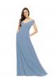 Chiffon Bridesmaid Dress with Classic Off the Shoulder Neckline UK