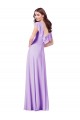 Flutter Sleeves V-Neck Chiffon Bridesmaid Dress UK