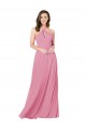 Chiffon Bridesmaid Dress with Keyhole Front UK