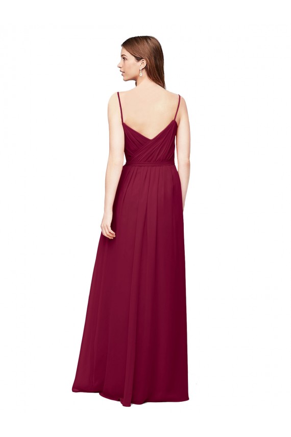 Wrapped Sweetheart Neckline Long Chiffon Bridesmaid Dress  UK