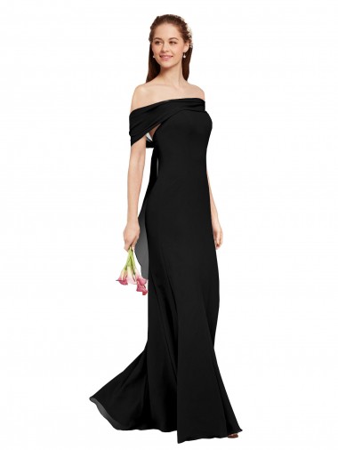 Fit and Flare Long Chiffon Bridesmaid Dress with Sash and Open Back UK