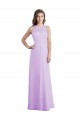 Sweetheart Long Chiffon Bridesmaid Dress with Halter Straps UK