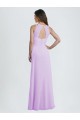 Sweetheart Long Chiffon Bridesmaid Dress with Halter Straps UK