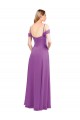 Cold Shoulder Long Chiffon Bridesmaid Dress with Ruching Details UK