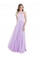 Halter Chiffon A-Line Bridesmaid Dress with Flounce Back UK