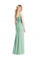 Sleeveless Tie Back Chiffon Trumpet Chiffon Bridesmaid Dress UK