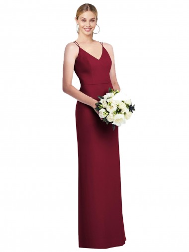 Full Length Draped Blouson Back Chiffon Maxi Bridesmaid Dress UK