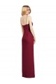 Spaghetti Strap Draped Skirt Chiffon Bridesmaid Dress with Front Slit UK