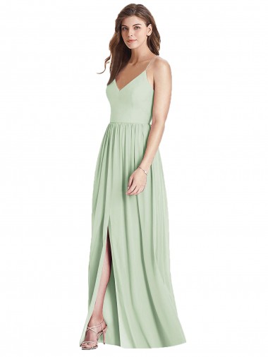 Criss Cross Strap Backless Maxi Long Chiffon Bridesmaid Dress UK