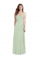 Ruffled Strap Cutout Wrap Maxi Chiffon Bridesmaid Dress UK