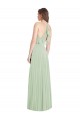 Ruffled Strap Cutout Wrap Maxi Chiffon Bridesmaid Dress UK