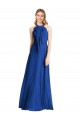 Plunging V-Back Long Full Length Chiffon Bridesmaid Dress UK