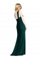 Sleek Full-Length Twist Halter Chiffon Bridesmaid Dress UK