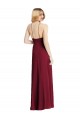 High-Neck Maxi Bridesmaid Dress with Front Slit UK