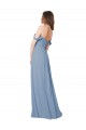 Empire Waist Off the Shoulder Chiffon Bridesmaid Dress with Sweetheart Bodice UK