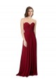 Draped Sweetheart Long Grecian Inspired Chiffon Bridesmaid Dress UK