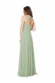 A-Line Open Back Chiffon Bridesmaid Dress with Pockets UK