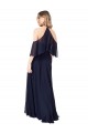 Halter Neck Cold Shoulder Flutter Sleeves Bridesmaid Dress UK