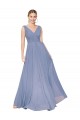 Floor Length High Neck V-Back Chiffon Bridesmaid Dress UK