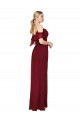 Cold Shoulder Long Mermaid Chiffon Bridesmaid Dress with Straps UK