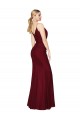 Floor Length High Neck Chiffon Bridesmaid Dress with Side Slit UK