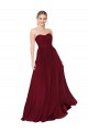 Draped Strapless Long A-Line Chiffon Bridesmaid Dress UK