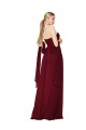 Draped Strapless Long A-Line Chiffon Bridesmaid Dress UK