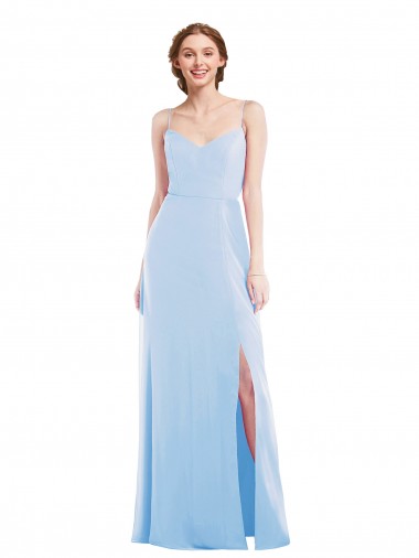 Tie Back Cutout Maxi Bridesmaid Dress with Front Slit UK