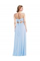 Tie Back Cutout Maxi Bridesmaid Dress with Front Slit UK