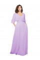 Chiffon Bridesmaid Dress with Ruched Waist UK