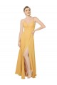 Ruched Chiffon Bridesmaid Dress with Tie Back Detail UK